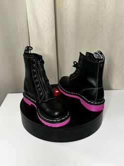 🖤 Dr. Martens 1460 Jungle Zip Boots – Pink Sole – Women’s Size 5 – NEW 💖