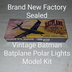 Brand New Factory Sealed 2002 Batman Batplane Polar Lights Plastic Assembly Model Kit