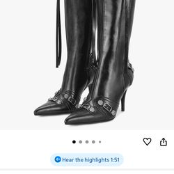 Black Knee High Boots