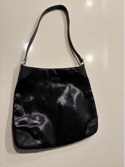 Black paten leather G ucci bag