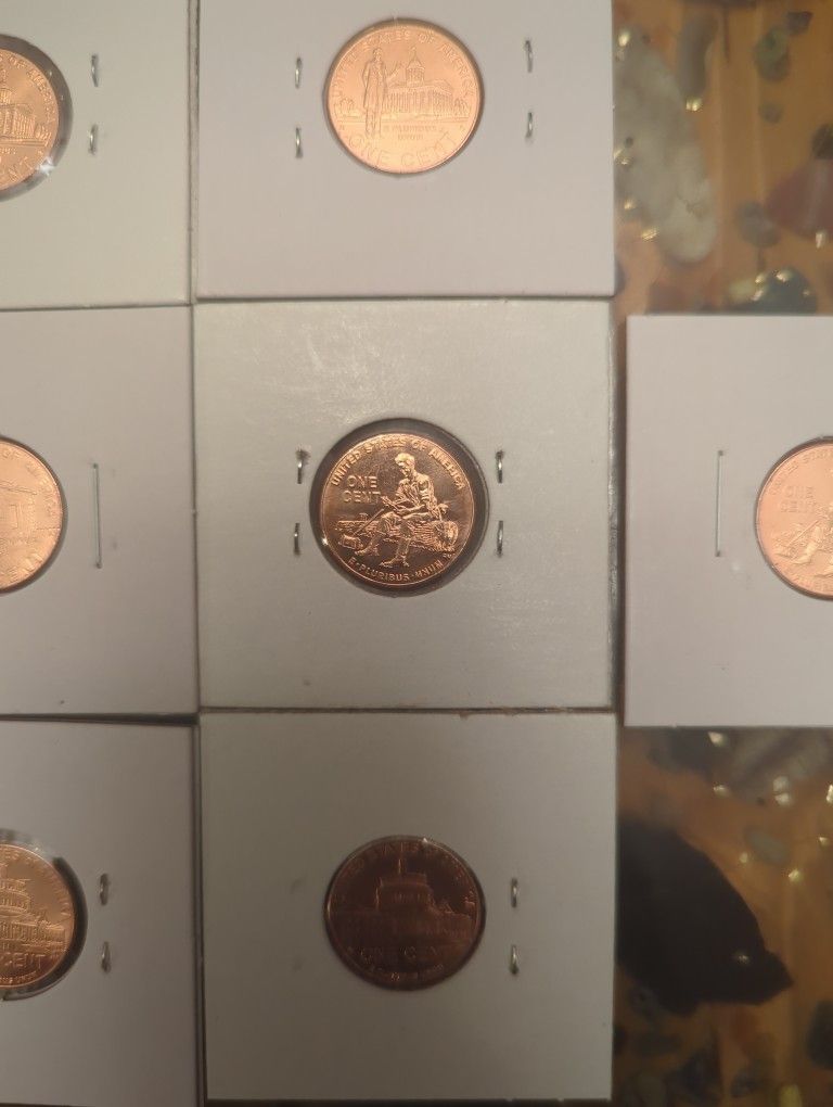 8 Penny Set 2009 Lincoln P and D Uncirculated