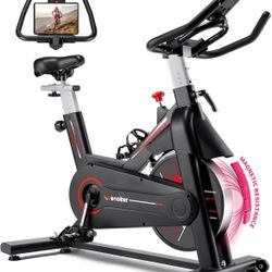 Exercise Bike, WENOKER Stationary Bike for Home/Indoor Cycling Bike, Indoor Bike with Silent Belt Drive, Heavy Flywheel and Digital Display for Home G