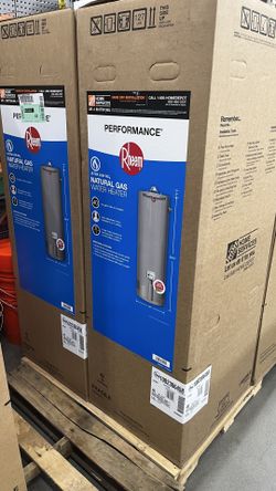 40 galons Rheem performance heater 6yr warranty