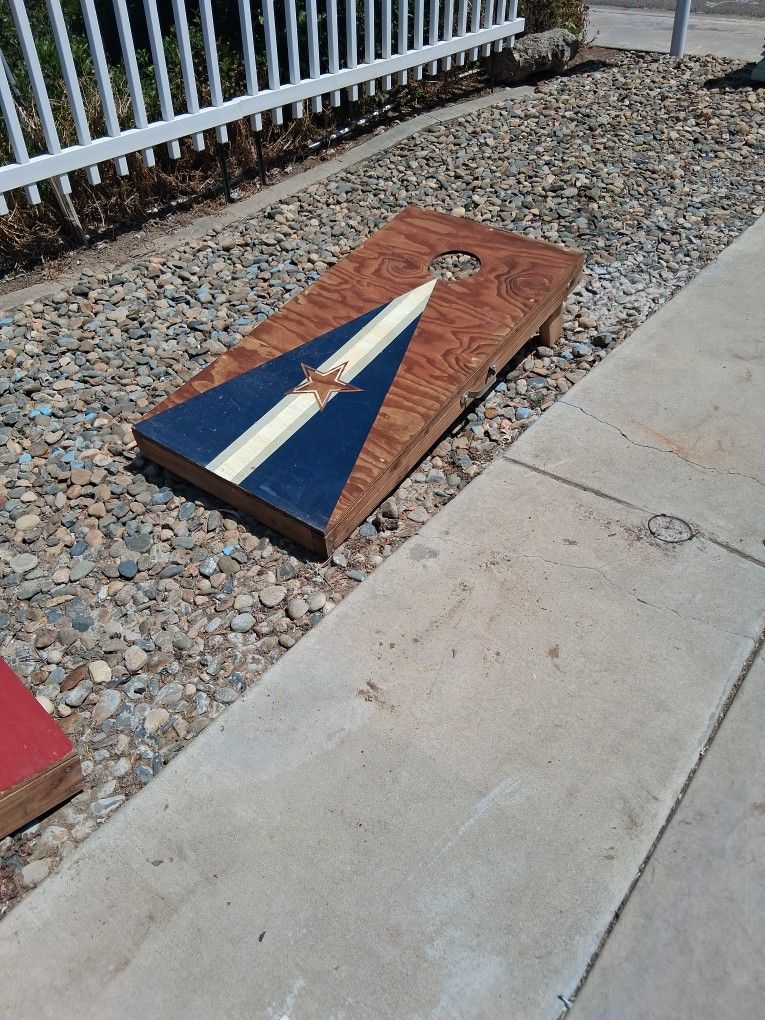 Corn Hole Game.$15 Made Of Sold Wood
