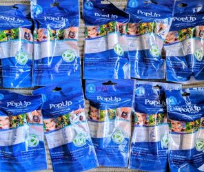 Pop Up Wipes 100% Natural compressed cotton towels Kids Pets Travel