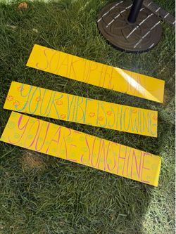 Beach summer decor signage handpainted sun