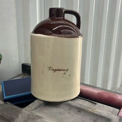 Two Tone CROCK Ceramic Stoneware Jug Moonshine 