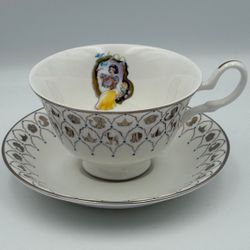 New Disney English Ladies Co Snow White Cup And Saucer Fine Bone China Plate