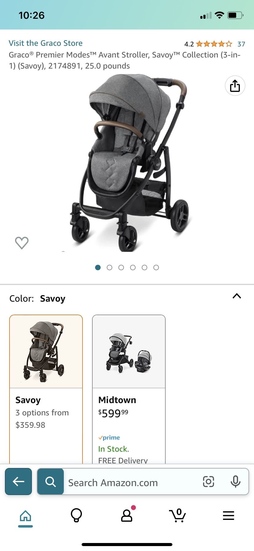 Graco evo avant best sale stroller