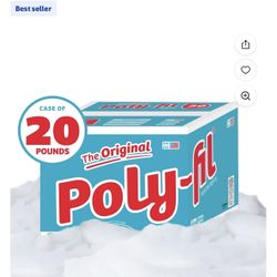 Poly-Fil Polyester Fiberfill Stuffing, 20lb Box, Bulk, by Fairfield