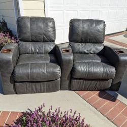 Matching Leather Recliner Chairs