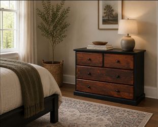 Rustic Two-Tone 4-Drawer Dresser