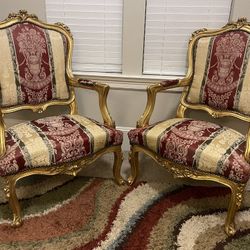 Antique Victorian Style Vintage Armchairs 