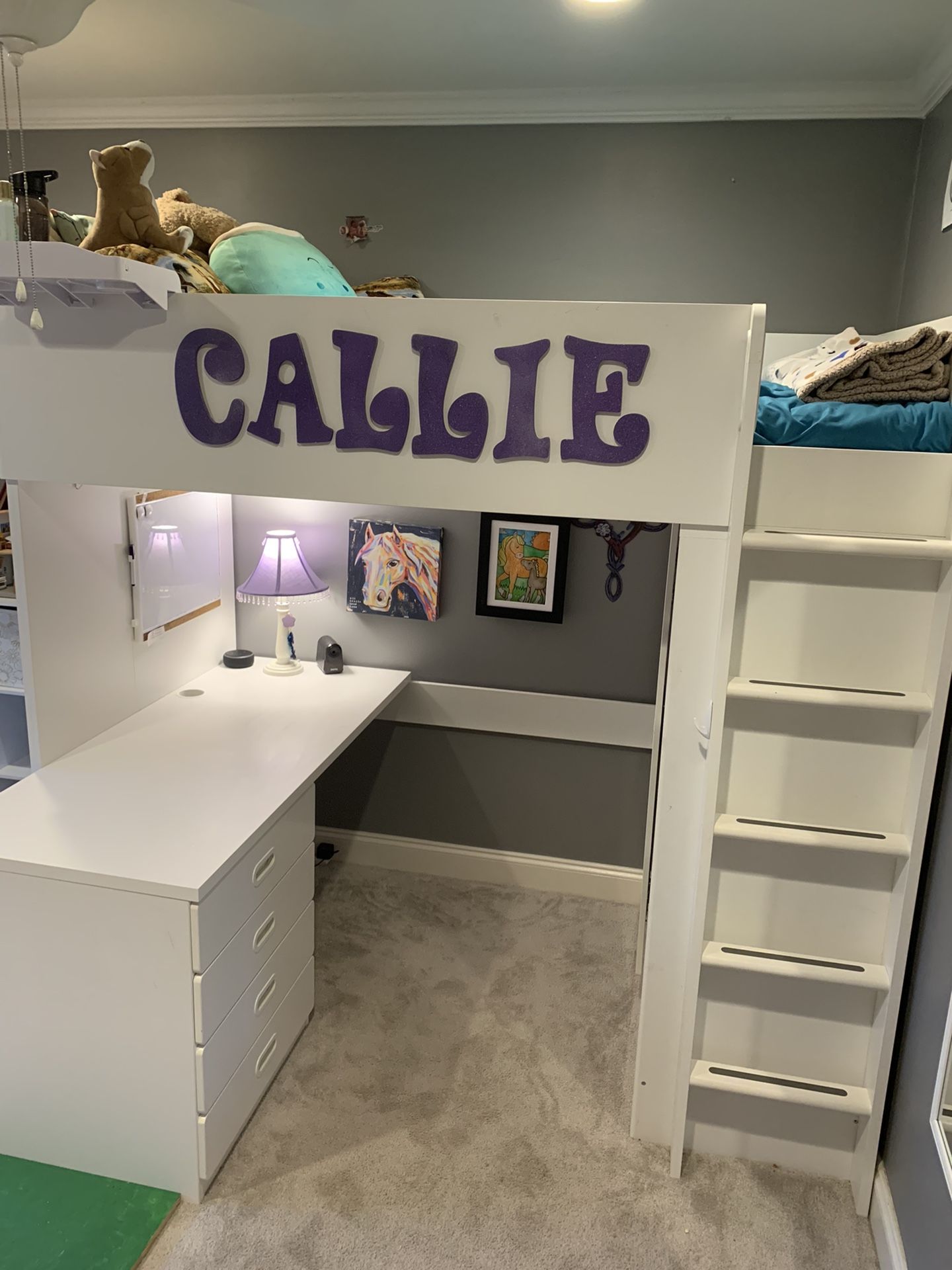 IKEA Twin Bunk Bed Over Desk for Sale in Midland, NC OfferUp