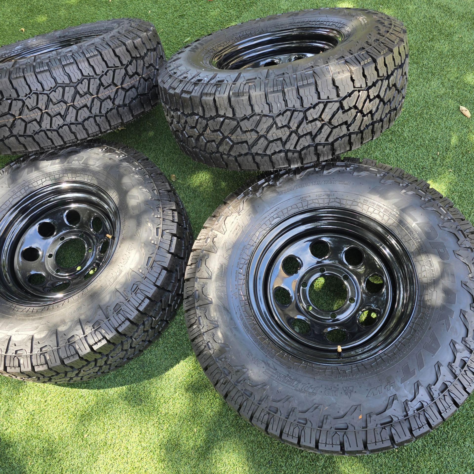 4 NEW WHEELS&TIRES LT285-75R16 LODE E 10PLY 6X5.5