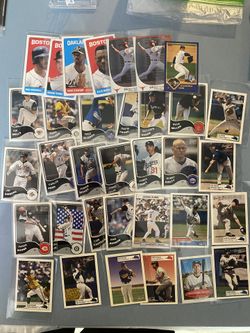 (36) 2003, 2013, 2020 Assorted Mini Baseball Cards: Albert Pujols, Christian Yelich, Dave Stewart, Mo Vaughn, And More