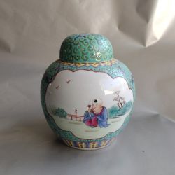 Antique Chinese colored glaze jar 