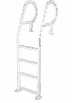 XtremepowerUS Adjustable Above Ground Pool Deck Ladder – SKU 75220 – New
