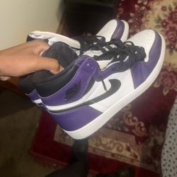 Jordan Retro 1 Purple And White 