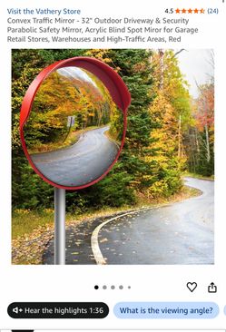 Vathery 32" Convex Traffic Mirror