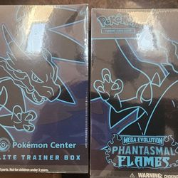 Two Pokémon Center Phantasmal Flame Etbs