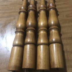 Vintage Mid Century Modern MCM Wooden Table Furniture Legs Set of 4 