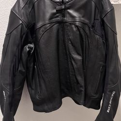 Bilt Trackstar Leather Motorcycle Jacket