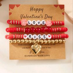 Valentines Day 💘 4pcs Bracelet Set ❤️❤️ New!
