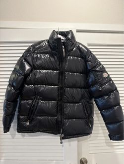 Moncler Maya Puffer Jacket — Black, Size 4/L