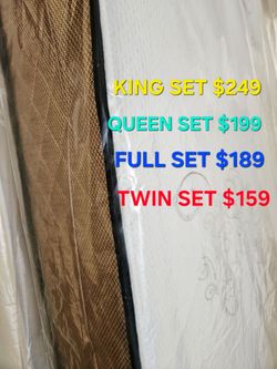 Queen set $199 >> set  ** Mattress And Box Spring
