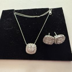 Labgrown diamond Earrings & Necklace 