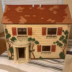 Antique dollhouse, and furniture
