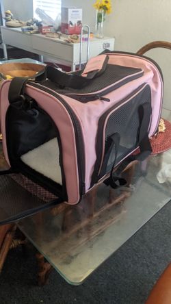 Small Pink Pet Carrier $20 firm