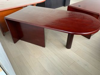 Desk/conference table wood mahogany 3’x6’