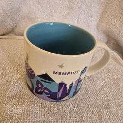 Starbucks Mempis You Are Here Collection Memphis Mug 2014 White/Blue/Purple/Black 