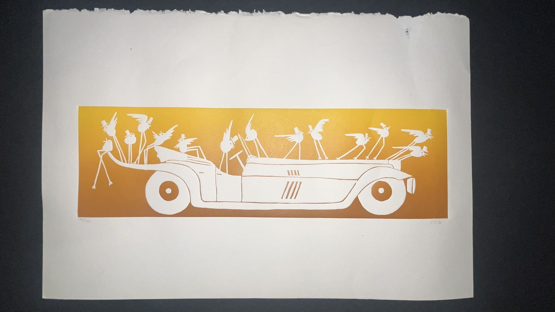 Sunday Drive Etching By Margery Berringer
