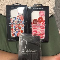 Wildflower Phone Cases And Screen Protector for iPhone 14 Pro Max