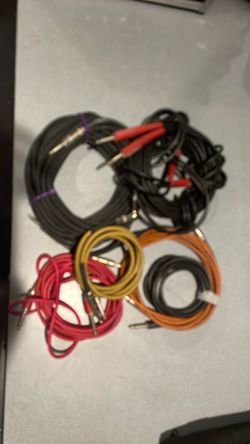 Professional Grade 1/4” Guitar Cables XLR MIC Cables 6’-$10 12’-$15 25’-$20 Half of Guitar Center Prices Over 250 Cables To Choose From