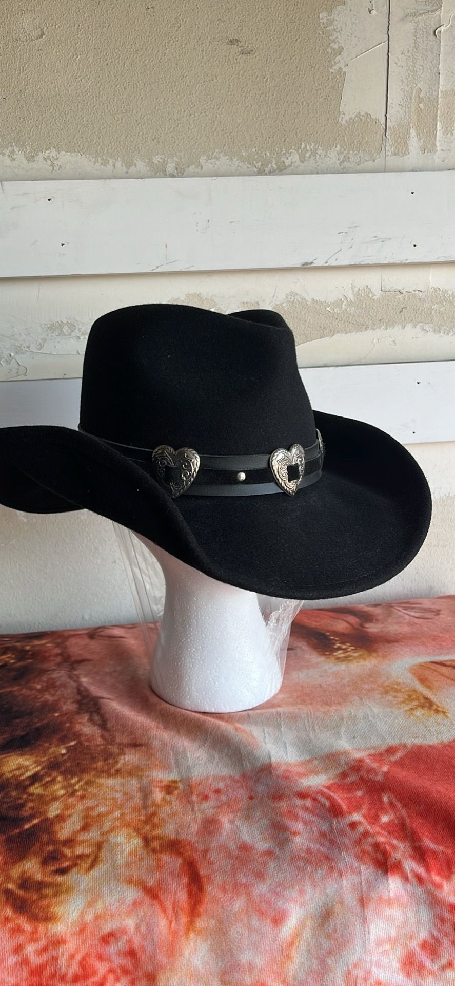 M.H.T. Western Hat /Leather band with silver trim/ 100%wool