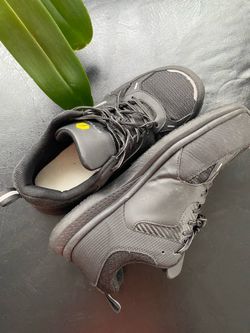 Black leather water proof steel toe shoes