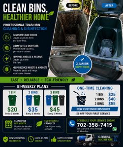 Trash bin cleaning