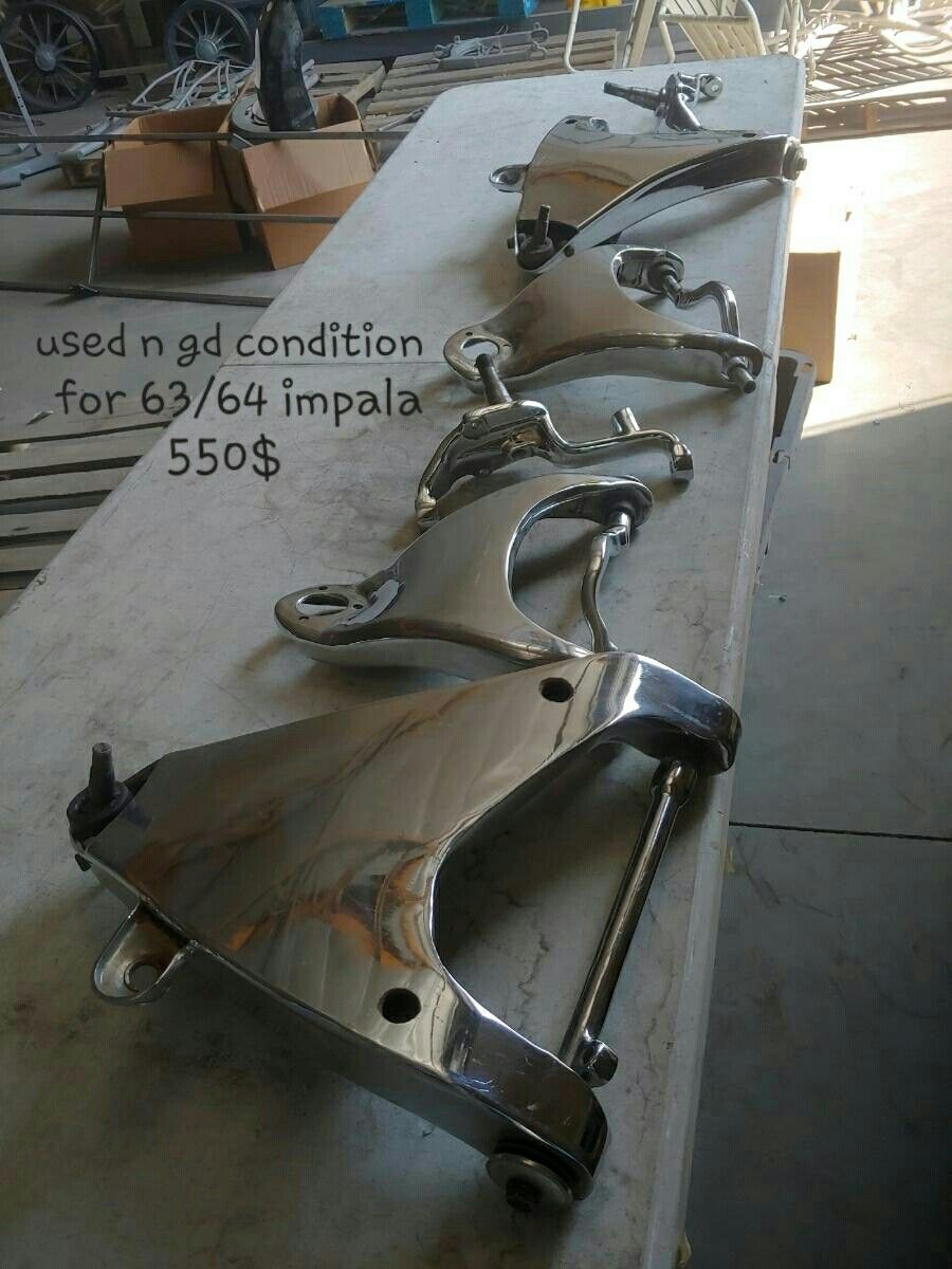 63-64 impala top/bottom chrome a arms