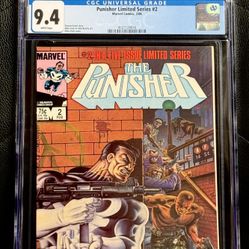 Punisher Limited Series #2 CGC 9.4 (1986) Mike Zeca-White Pages