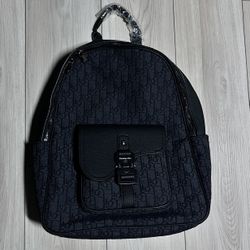 Designer Inspired Black Monogram Backpack