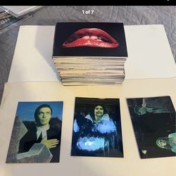 1995 Rocky Horror Picture Show card lot. Stack of cards plus the 3 card subset chromium set