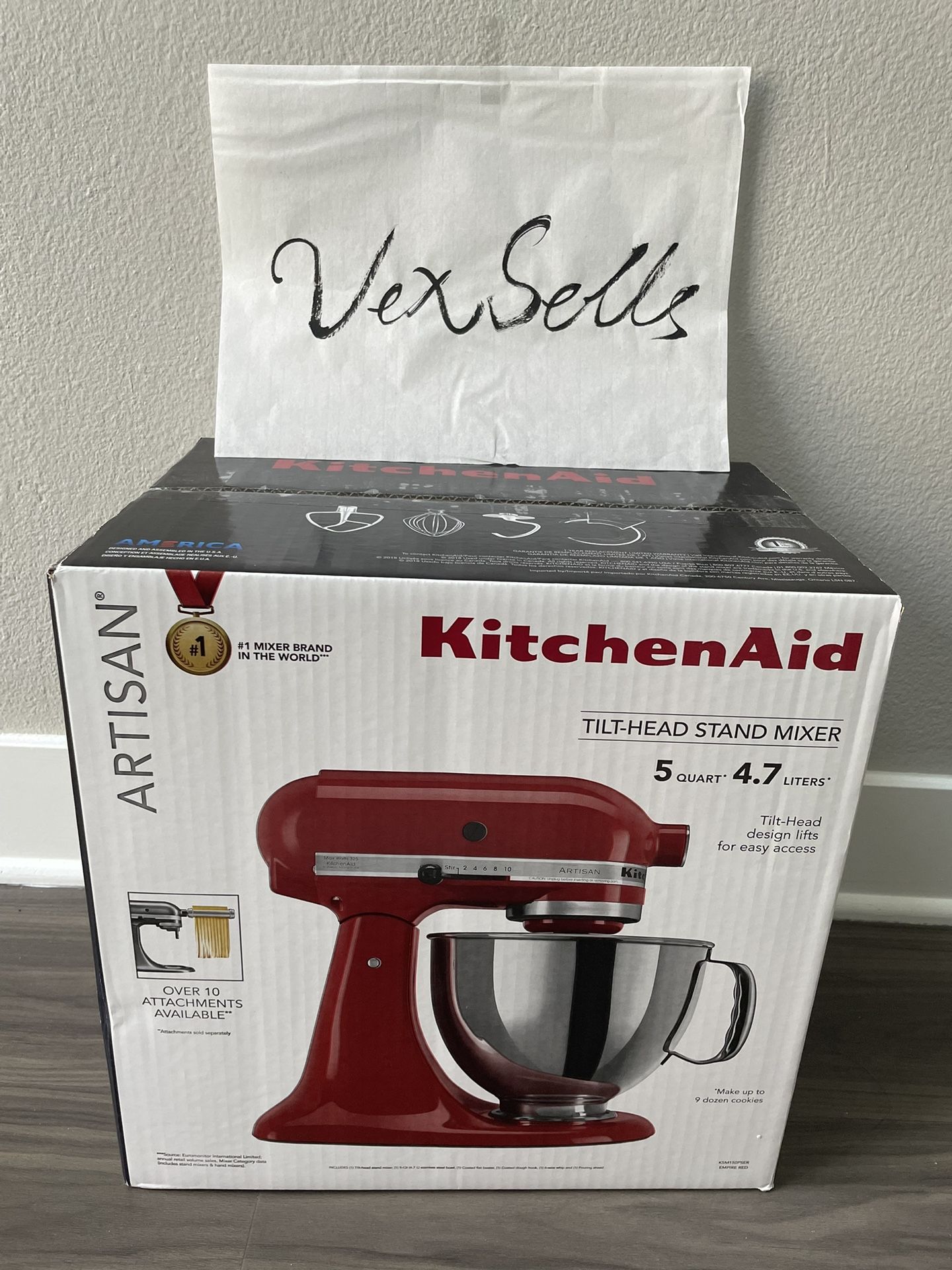 KitchenAid Artisan® Series 5-Quart Tilt-Head Stand Mixer, Empire Red -  American Stores