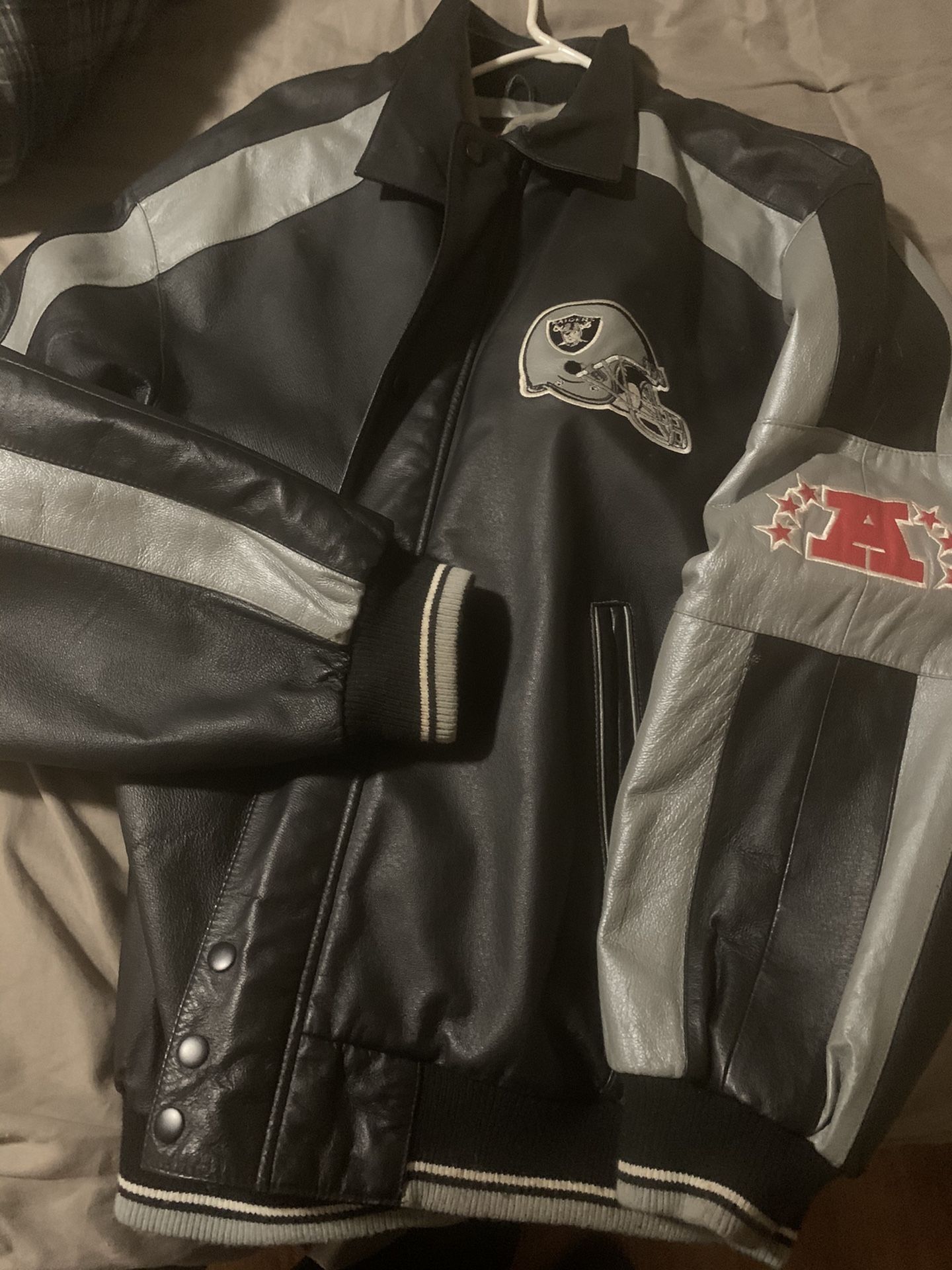 Raiders leather Jacket