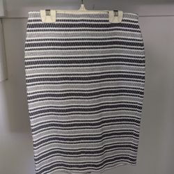 Women's Ann Taylor White/Blue Pencil Skirt Size 0P