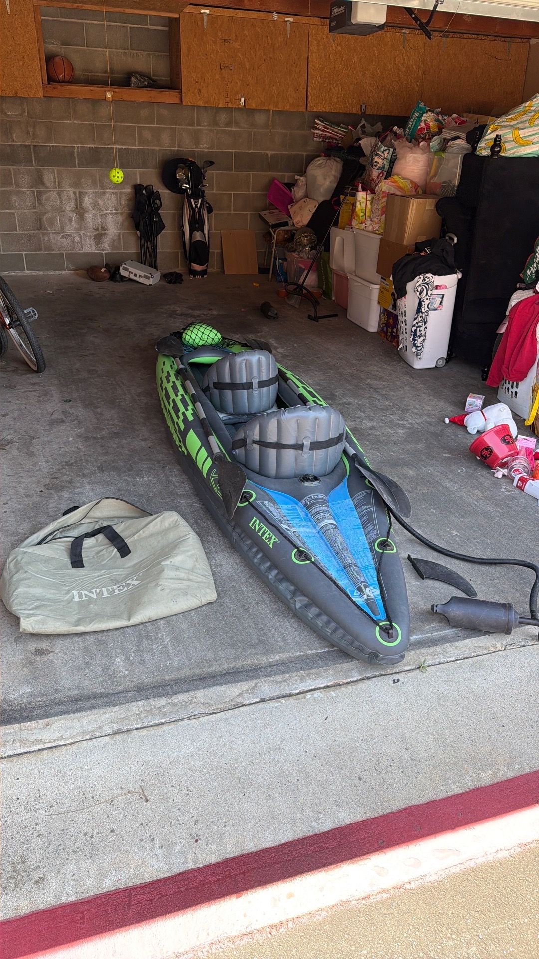 Inflatable double kayak