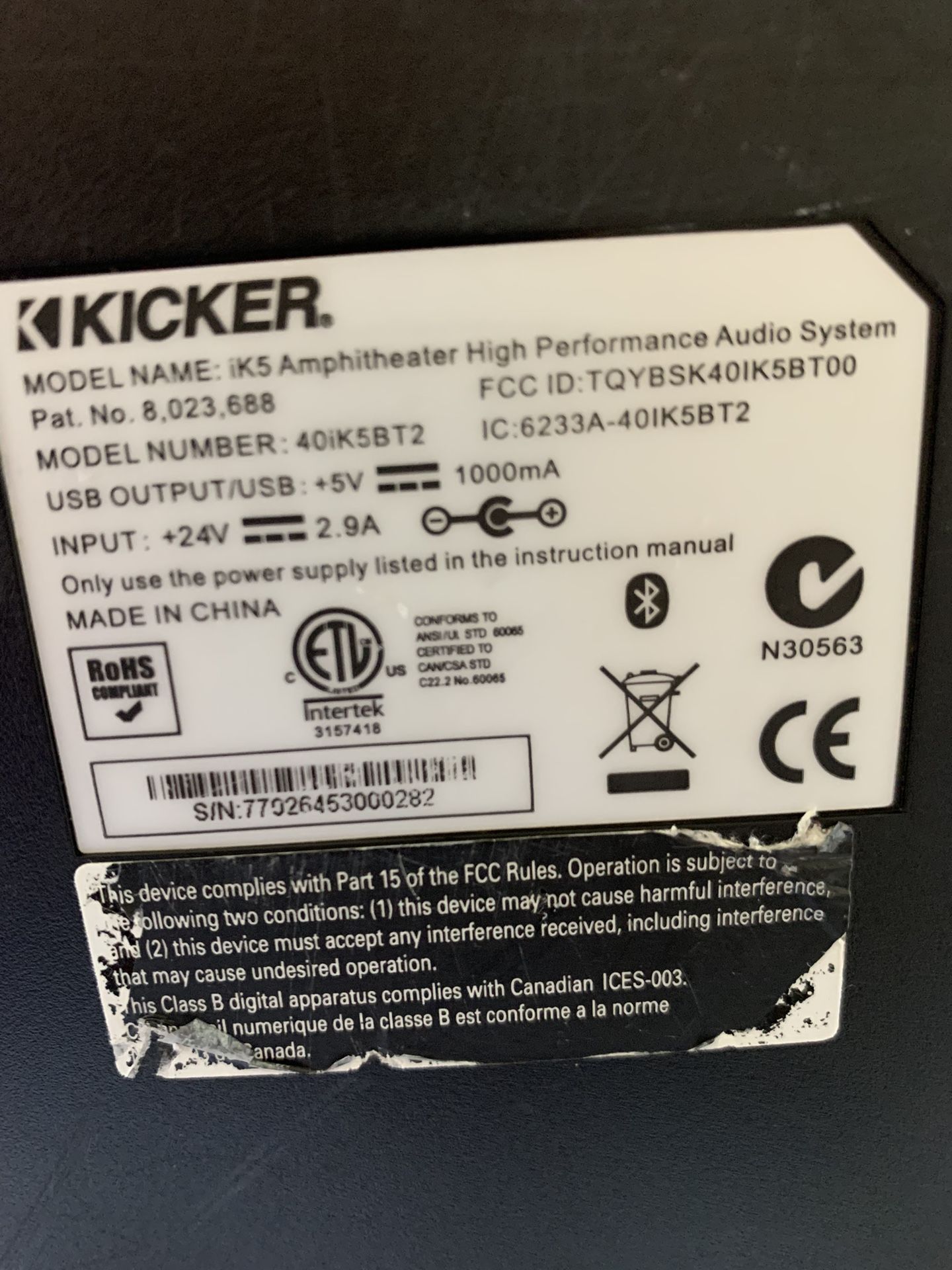 Kicker Bluetooth Speaker